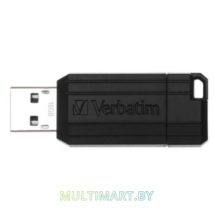 USB Flash Verbatim PinStripe черный 16 Гб (49063)